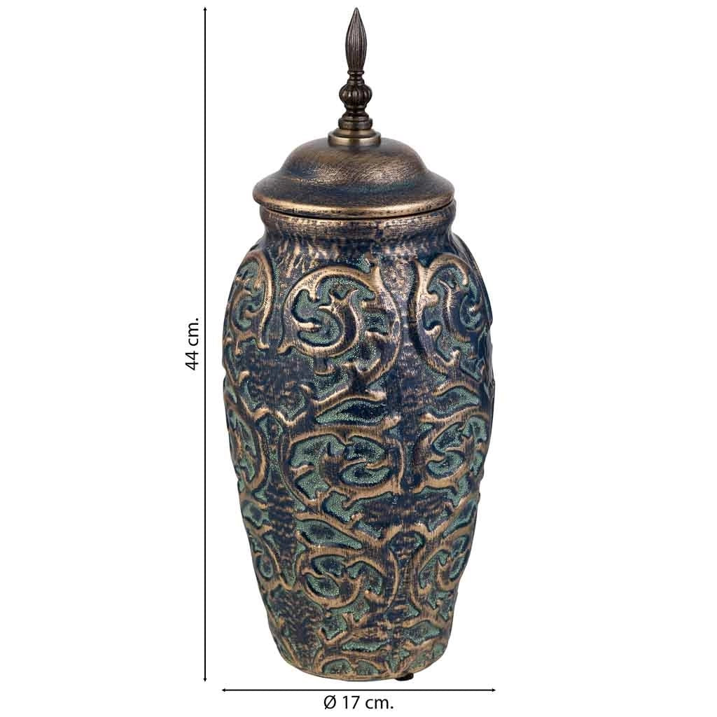 Vaso in ceramica marrone, D17x44h cm