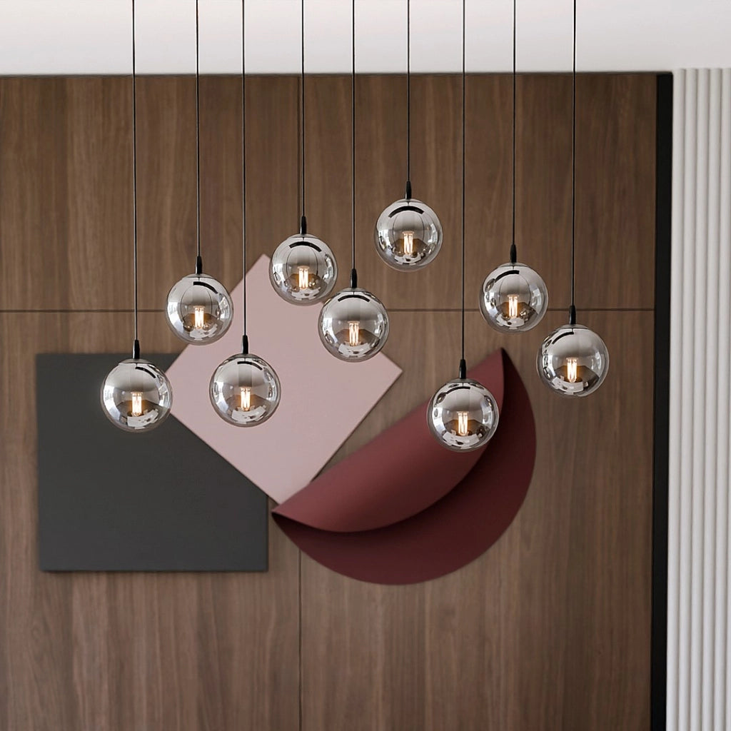 Lampadario Emibig COSMO 9, 9xE14 nero/grafite 104cm