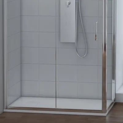 Box doccia angolare 80x120 cm scorrevole in cristallo trasparente Ted