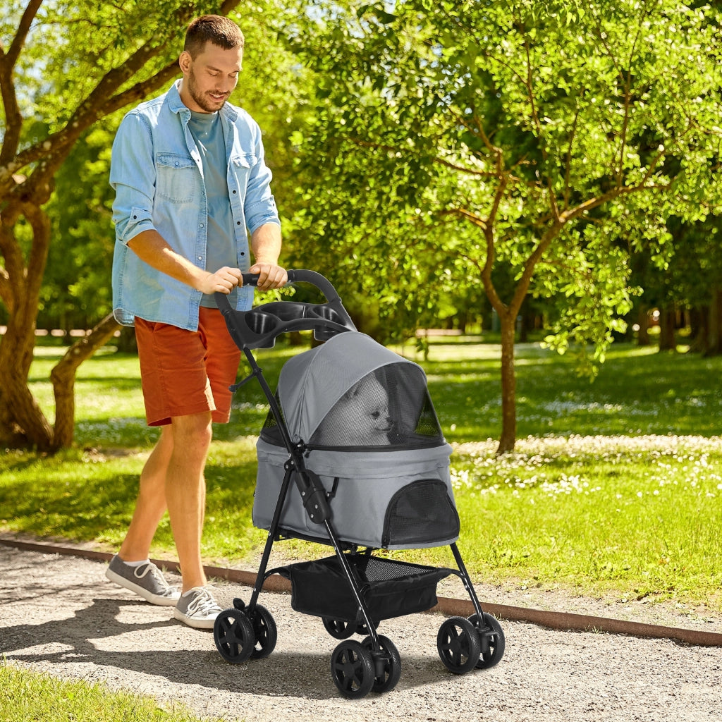 Carrello per Cani Pieghevole ¨C Minimal ¨C Grigio