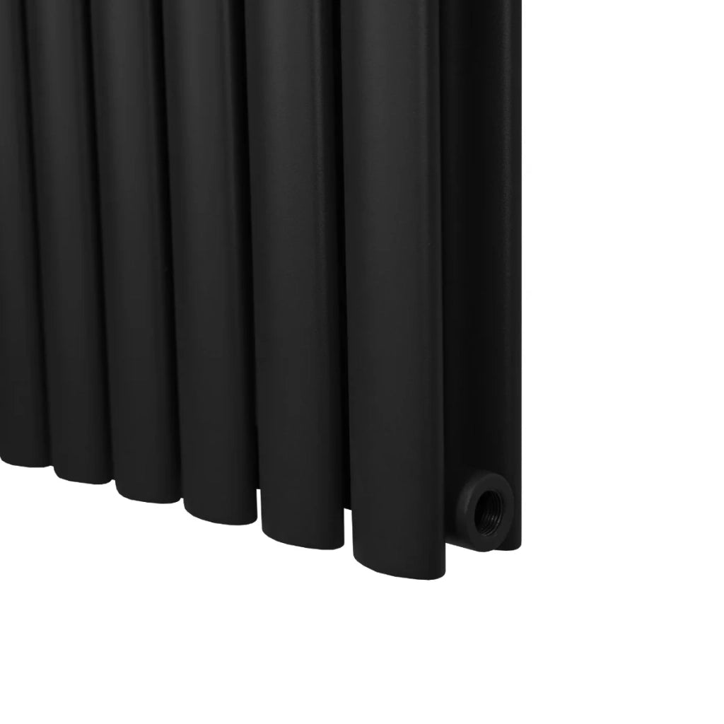 Radiatore a colonna ovale - 600 mm x 1020mm - Nero