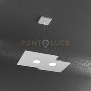 PLATE SOSPENSIONE 2 LUCI GRIGIO 1129-S2 R-GR