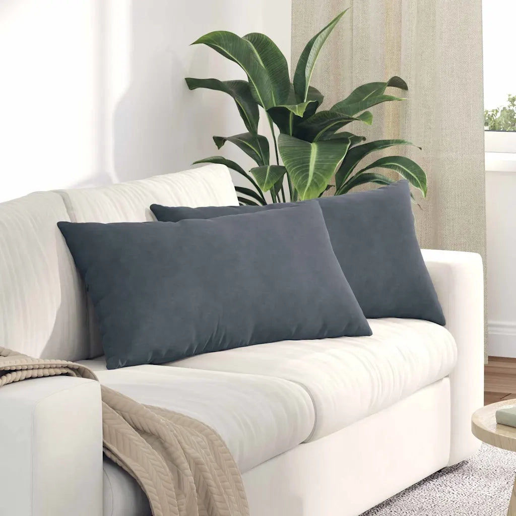 Cuscini da Divano 2 pcs Grigio scuro 80 x 40 cm 42013714