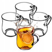 Set di 4 bicchieri da caffè e tè KADAX da 320 ml con manico.