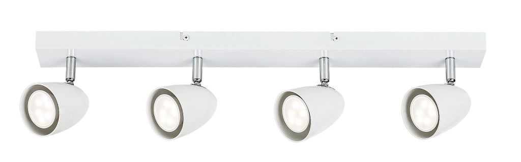 Plafoniera Rabalux Perico bianca 4 faretti GU10 orientabili
