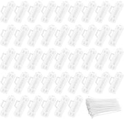 Etichette per cavi 100 pezzi - Etichettatura cavi trasparente - Marcatori cavi idrorepellenti - Leganti cavi in nylon - Campo di etichettatura - Identificazione rapida