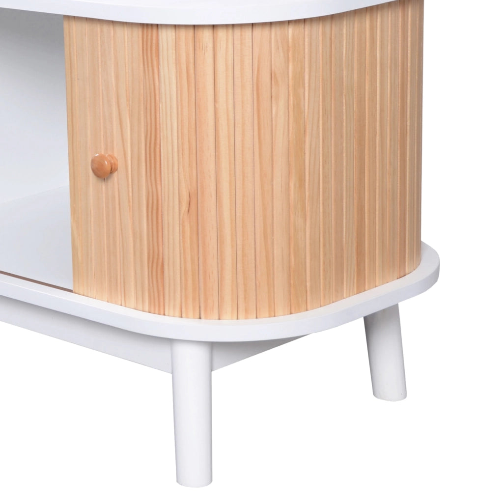 Cassettiera per TV bianca in MDF lunghezza 170 cm