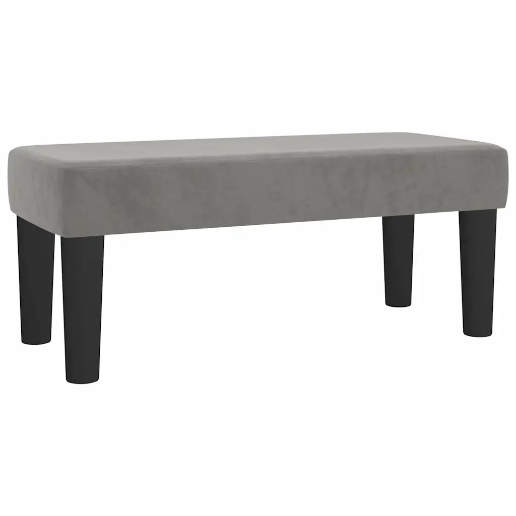 Giroletto a Molle con Materasso Grigio Chiaro 120x190cm Velluto 3270493
