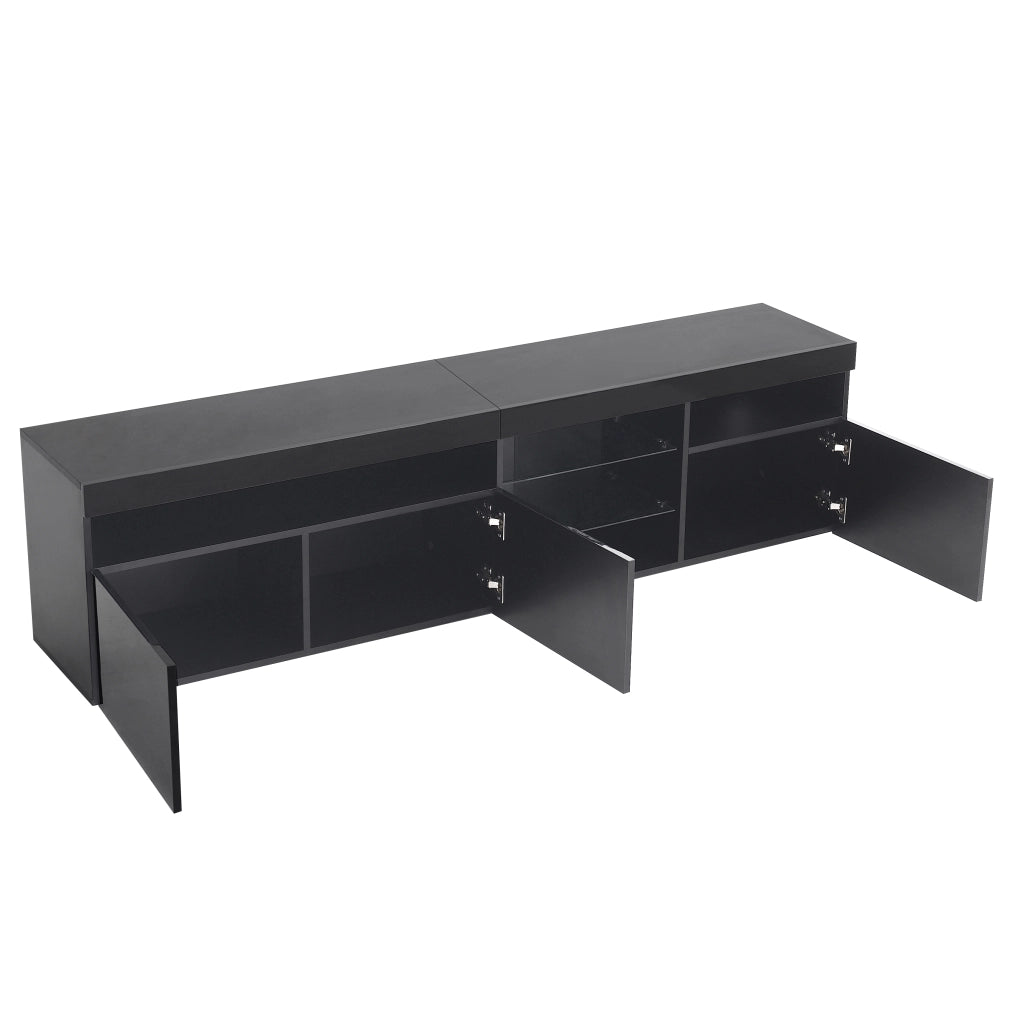 Mobile TV con LED ¨C MINIMAL ¨C Nero, 180 cm
