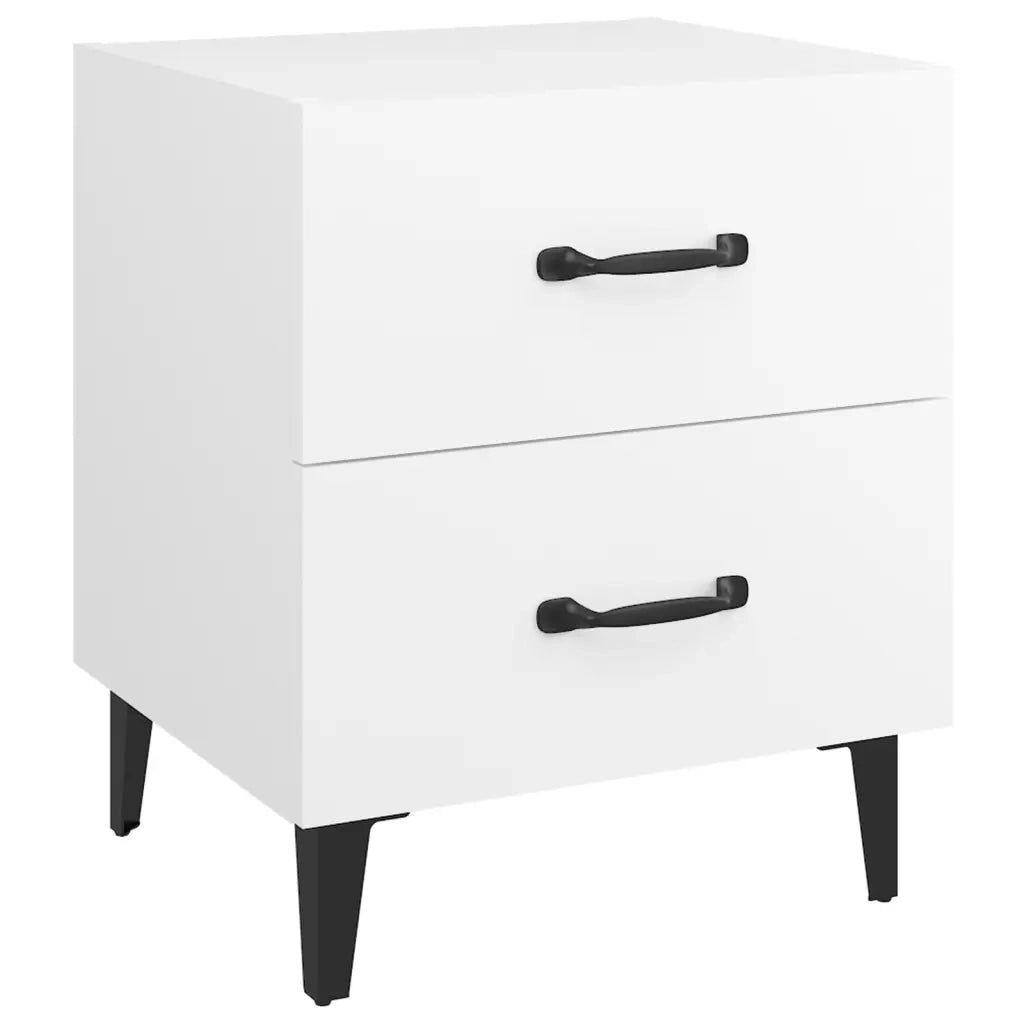 Comodini 2 pz Bianchi 40x35x47,5 cm 811989