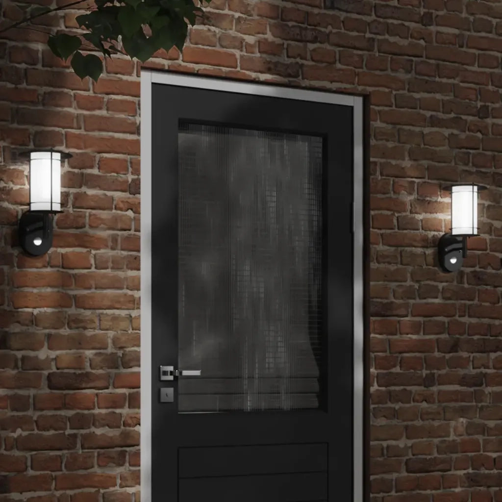 Applique da Esterno con Sensore Nera in Acciaio Inossidabile 4006290