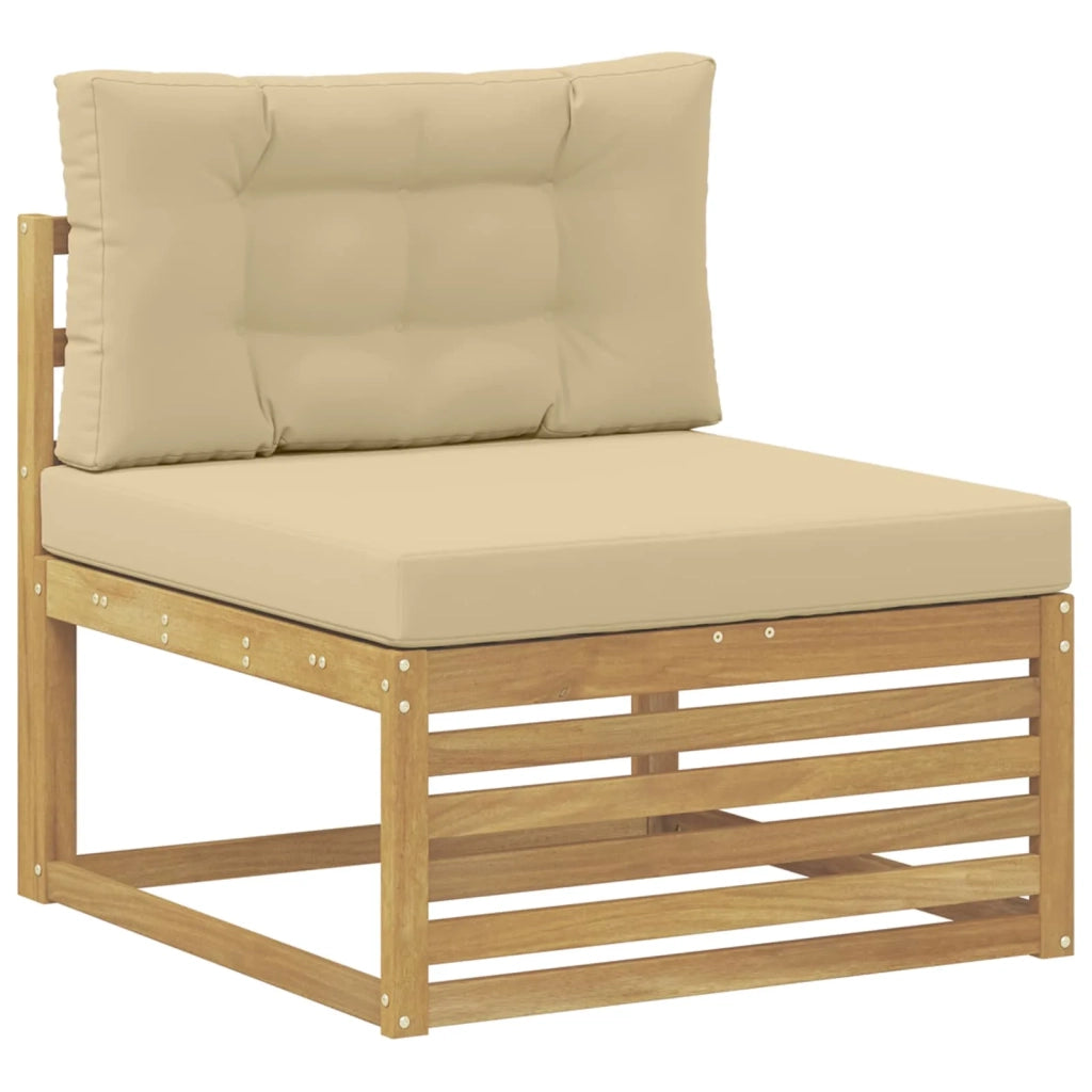 Set di divani da esterno con cuscino 7 pcs Bianco e Beige 3390853