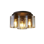 Svezia 3LT Flush - Metallo moka e vetro ambrato