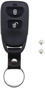 Cassa per chiavi di ricambio compatibile con Hyundai Elantra/Santa Fe/Matrix/Trajet - 2 tasti - Plastica/Metallo - Supporto per chiavetta - Protezione per la chiave