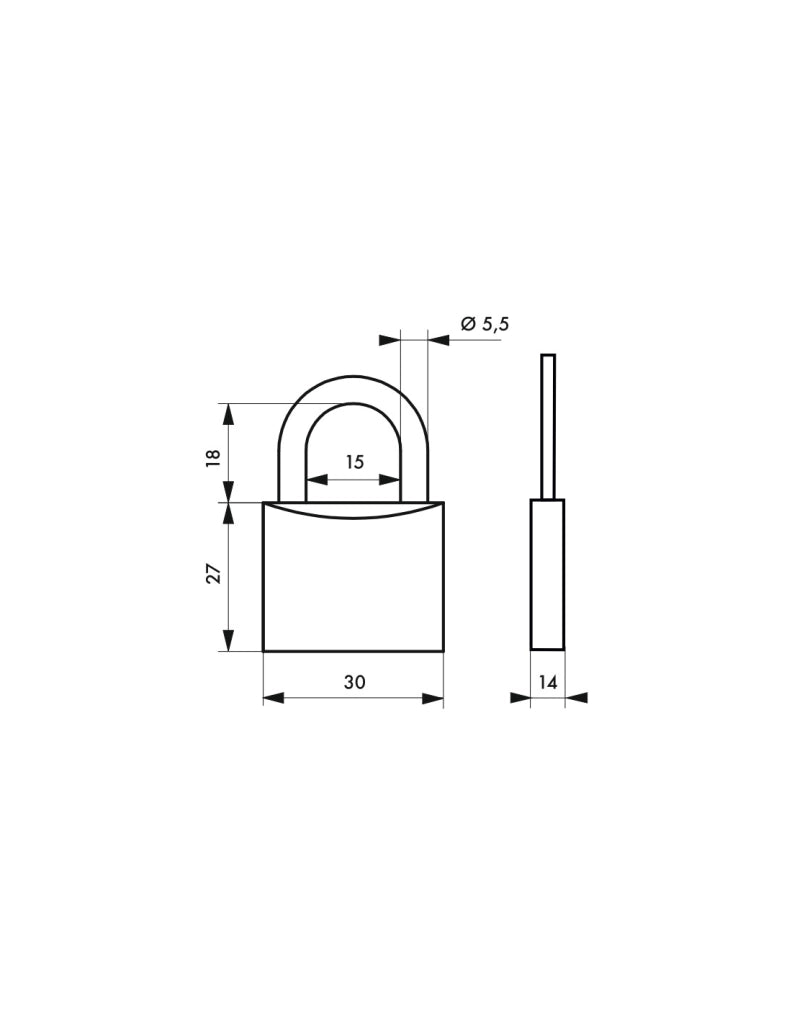 Lucchetto Happy Lock, acciaio, interno, arco in acciaio, 30 mm, viola, 3 chiavi – THIRARD
