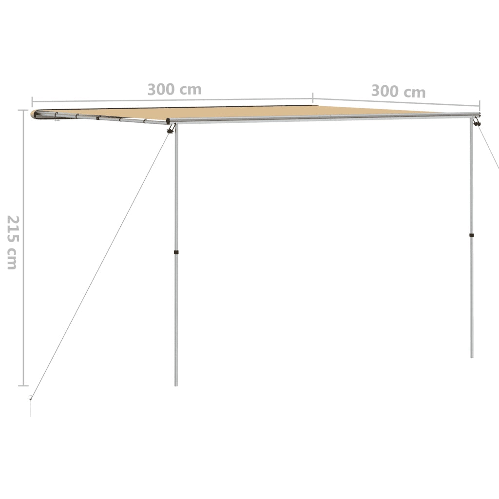 Tendalino per Camper e Roulotte 3x3x2,15 m Beige 148143