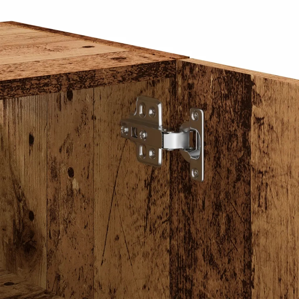 Mobiletto salvaspazio a parete in stile scandinavo 60 x 31 x 60 cm finitura naturale in legno composito anticato 02_0051023