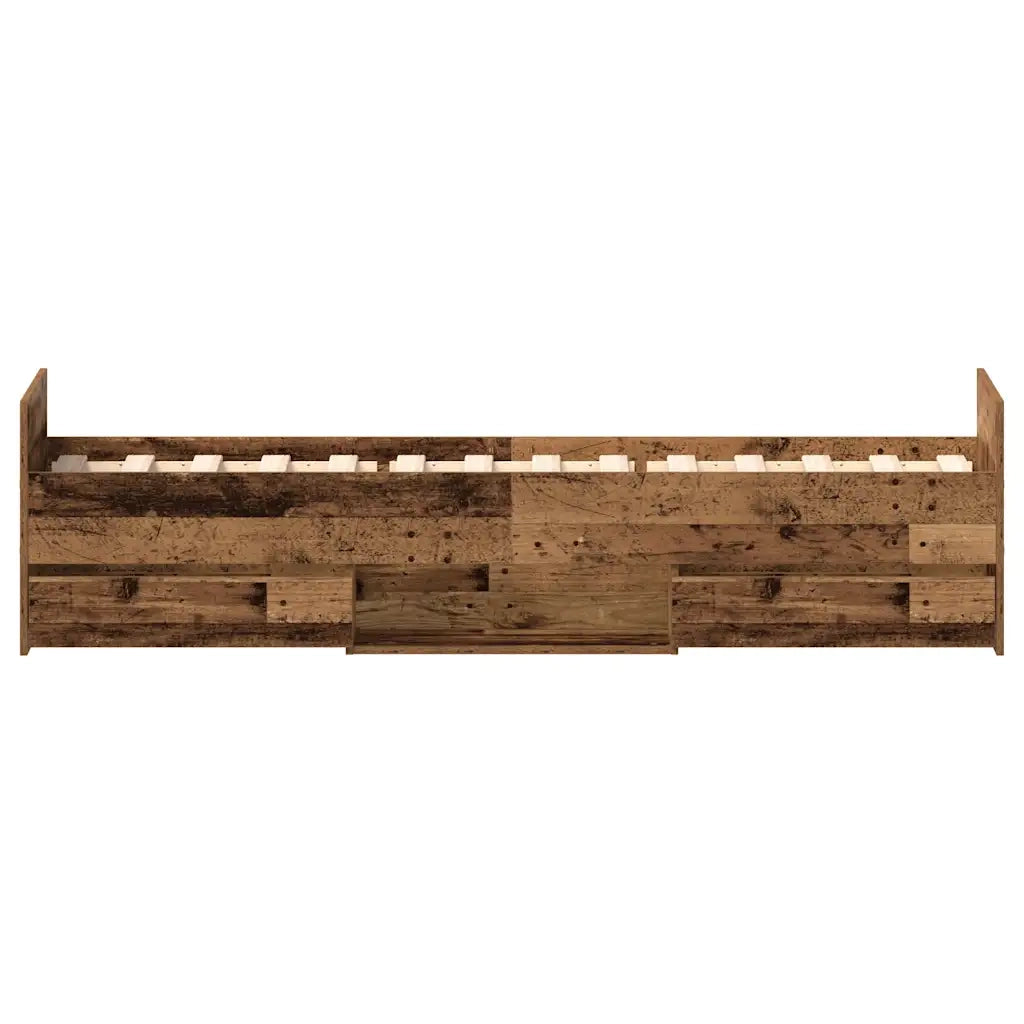 Giroletto senza Materasso-Struttura Letto Legno Antico 90x200cm in Truciolato 625625