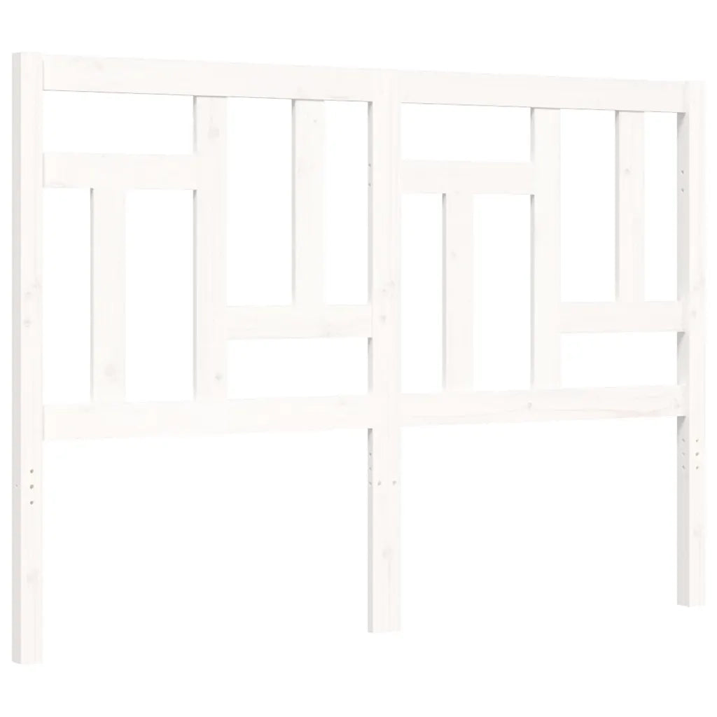 Letto senza Materasso-Struttura Letto Bianco 140x190 cm Legno Massello di Pino 475548