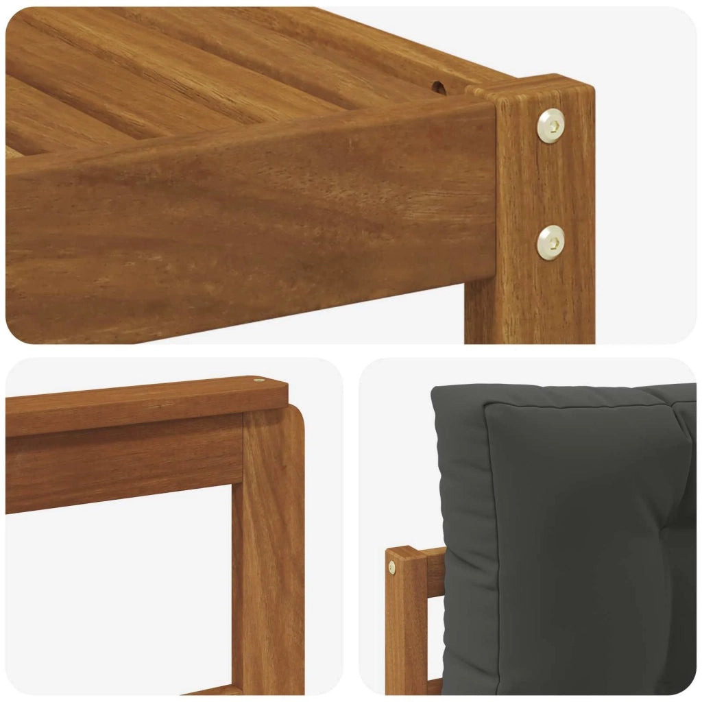 Set di divani da esterno con cuscino 7 pcs Naturale e Antracite 3367885
