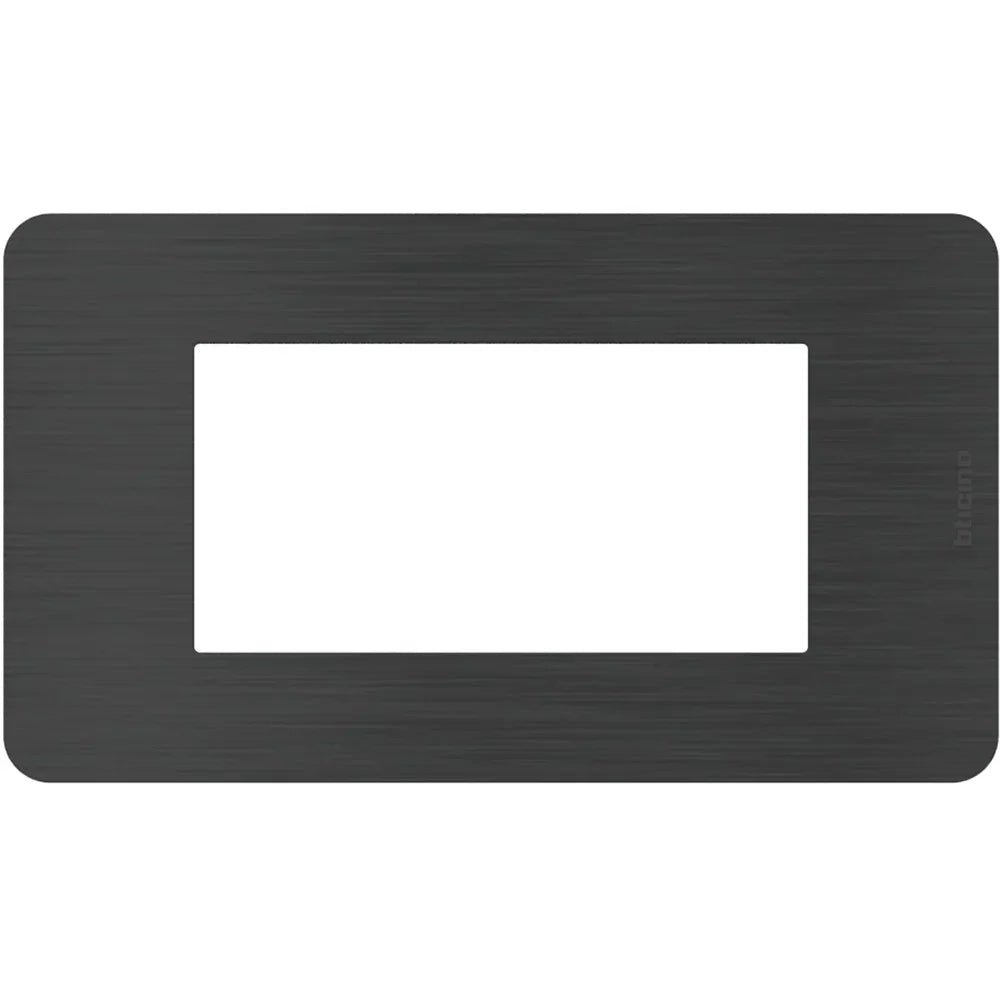 Placca Bticino MatixGO Effects 4 moduli Black Nick JA4804EN