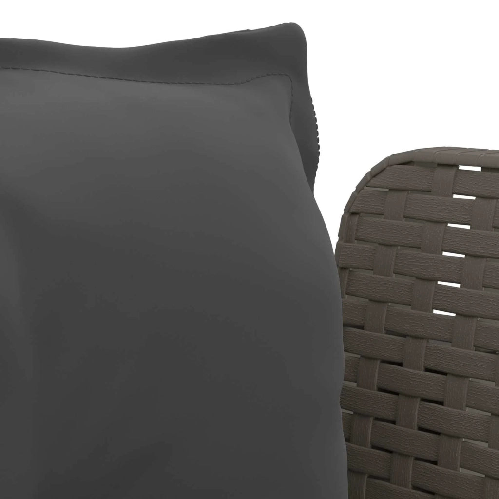 Poltrona a 1 Posto con Cuscini Aspetto Rattan PP Grigio Chiaro 8011881