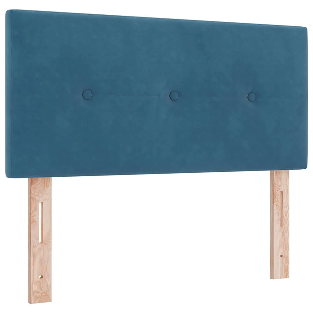 Letto a Sorgente LED con led Blu Scuro 90 x 200 cm Velluto 3342630