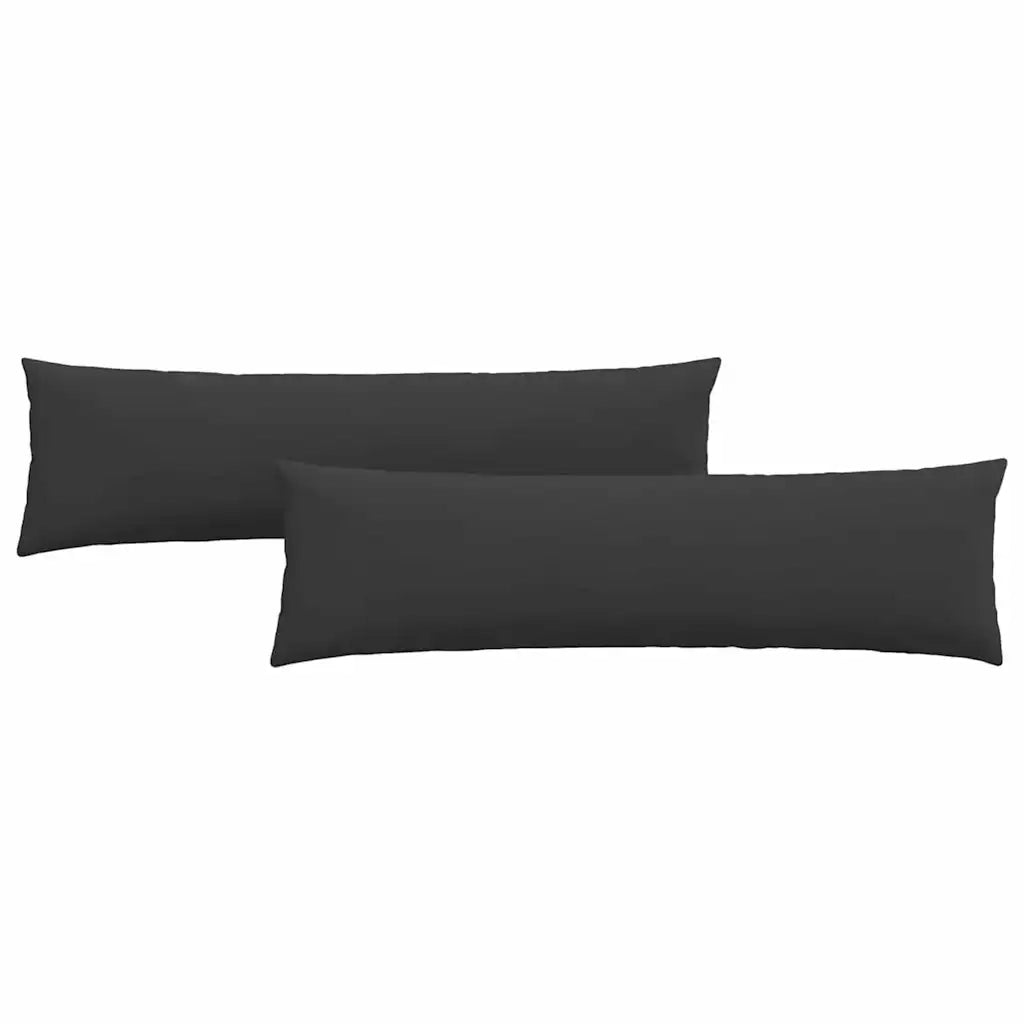 Cuscini da Divano 2 pcs Nero 145 x 40 cm Tessuto 42013857