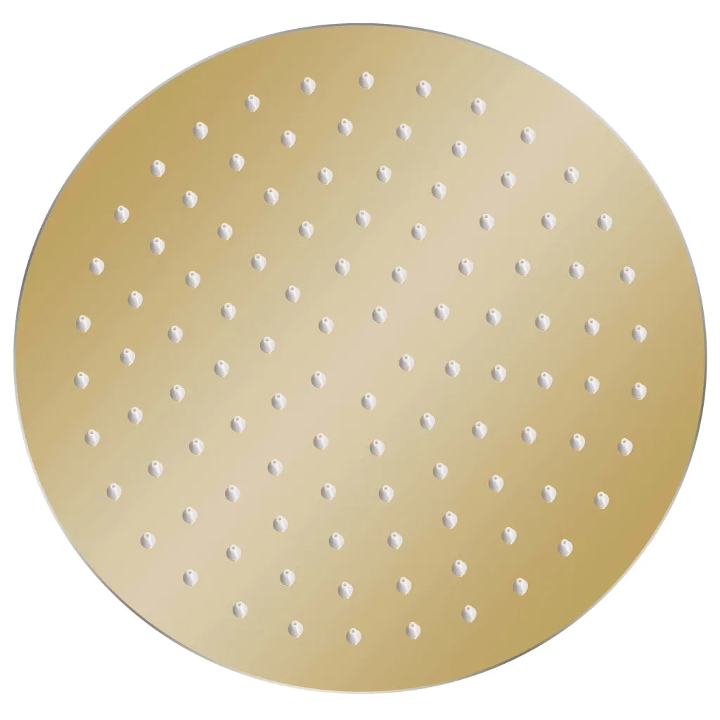 Testa Doccia a Pioggia in Acciaio Inox 25 cm Rotonda Oro