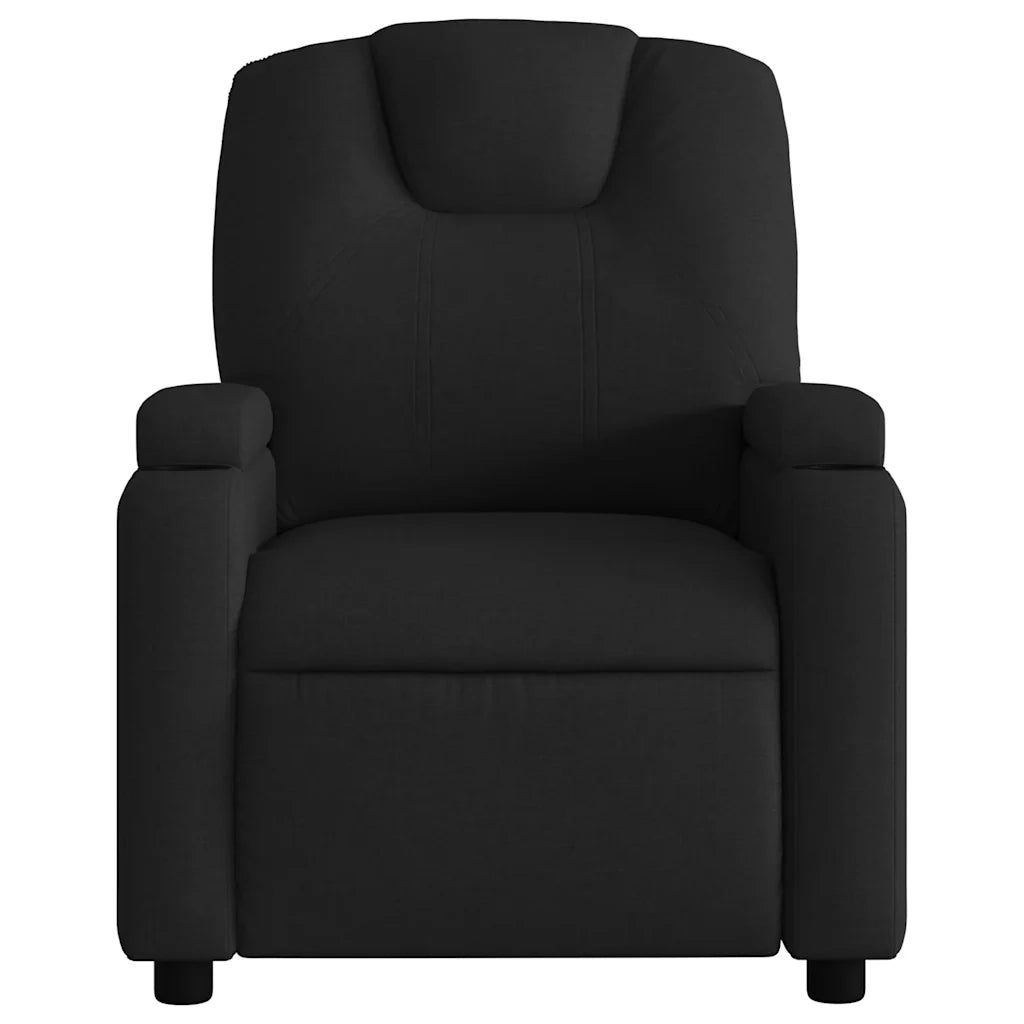 Poltrona reclinabile massaggiante in tessuto nero 3205514