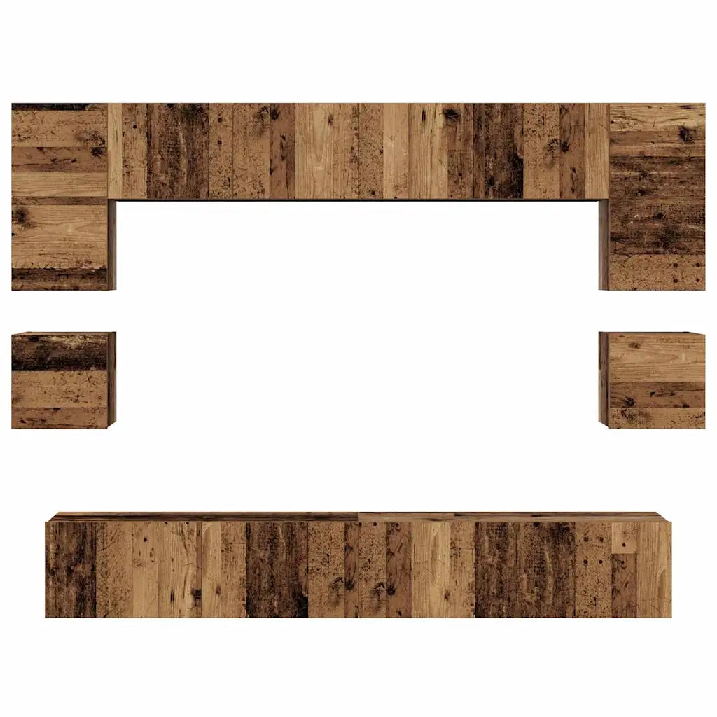 Set mobile TV 8 pcs Legno vecchio Legno multistrato 3393321