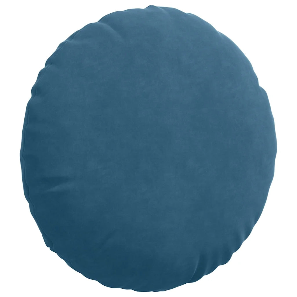 Cuscini per Seduta 2 pcs Blu Ø50 x 19 cm Velluto 42014173