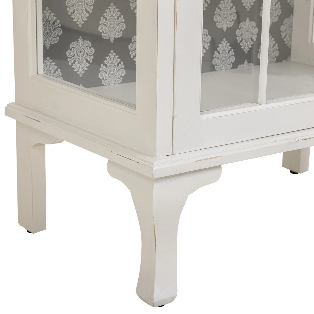 Vetrina in legno bianco 60,5x40,5x114,5h