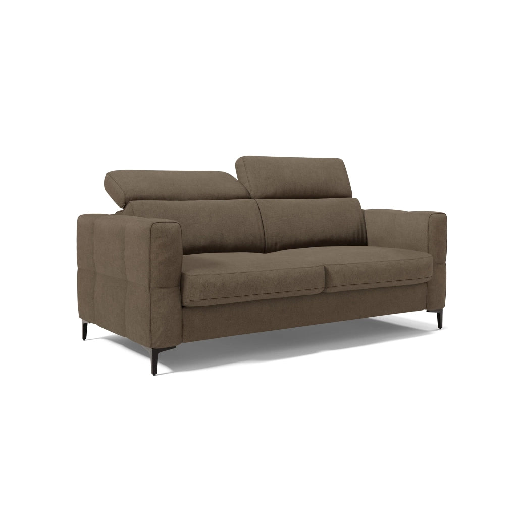Gardenia Divano letto materasso alto 18 cm con poggiatesta reclinabili e rivestimento impermeabile T02 178 cm (mat. 120x197) marrone