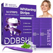 Strisce di Bleaching Professionali - 14 Paia - Rimozione Effettiva delle Macchie di Caffè e Tè - Miglioramento Rapido - Incluso Pinza - Sorriso Radioso Naturale - Strisce di Bleaching per Denti