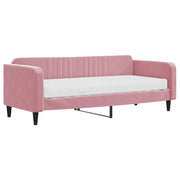 Divano letto | Sof¨¤ letto | Letto singolo con Materasso Rosa 90x200 cm in Velluto