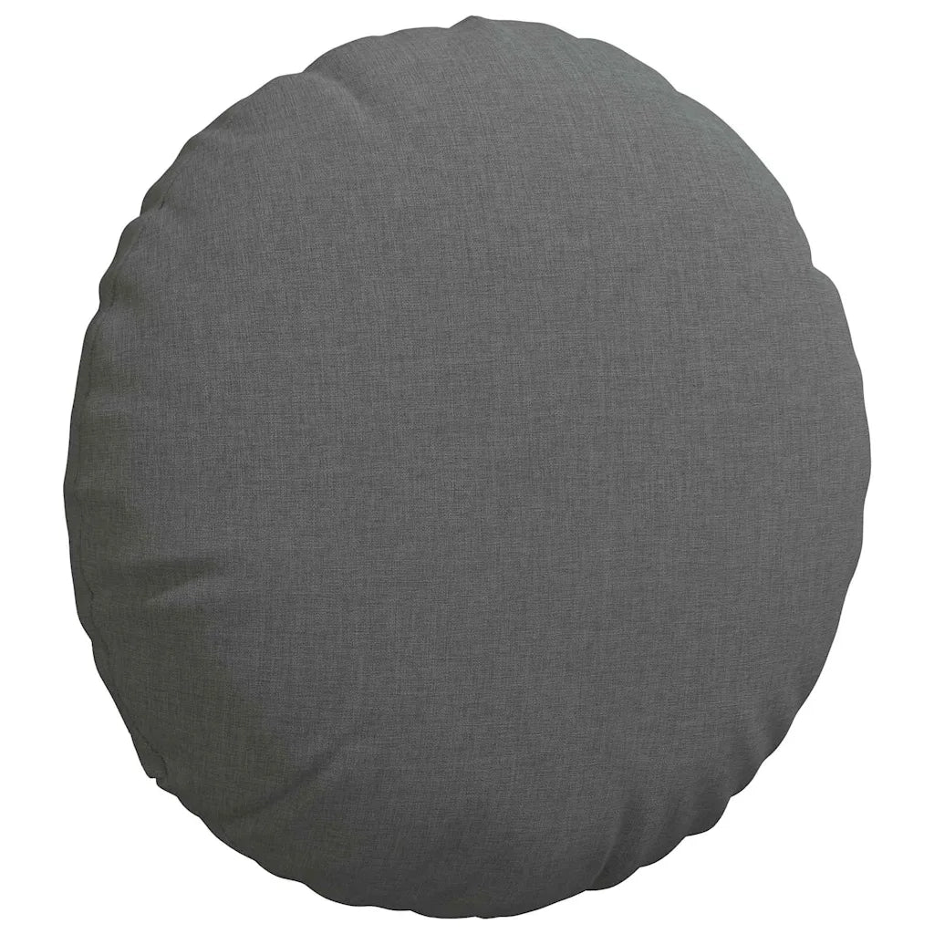 Cuscini per Seduta 2 pcs Grigio scuro Ø40 x 13 cm Tessuto 42014121