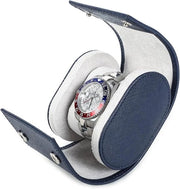 Ottimizzazione per orologi da 1 - Cassetta orologio in pelle Saffiano artigianale - Blu