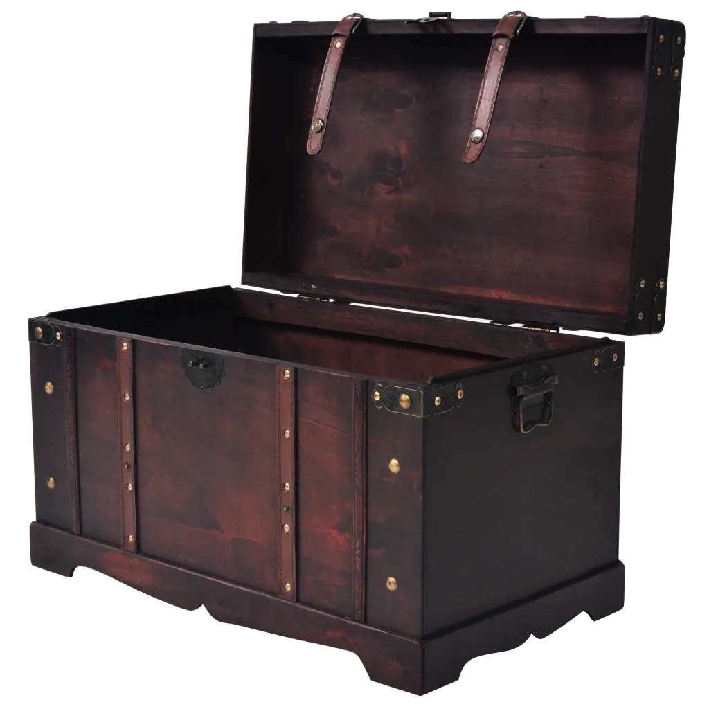 Baule del Tesoro Vintage in Legno 66x38x40 cm cod mxl 53799