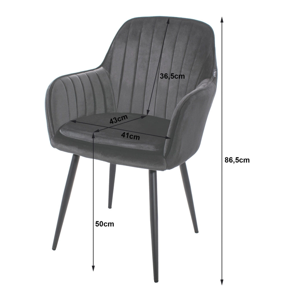 Poltroncina Lugo in velluto beige e gambe nere