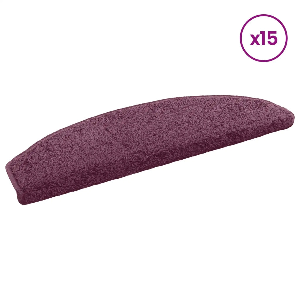 Tappetini per scale autoadesivi 15 pz | Gradini per Scale Viola scuro