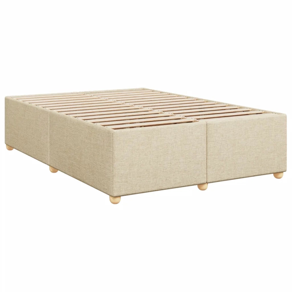 Letto matrimoniale | Letto per adulti | Giroletto senza Materasso Crema 140x200 cm in Tessuto