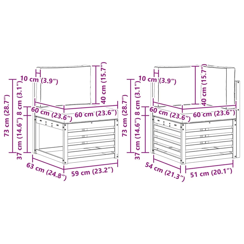 Set di divani da esterno 10 pcs Bianco e Grigio Chiaro 3392591