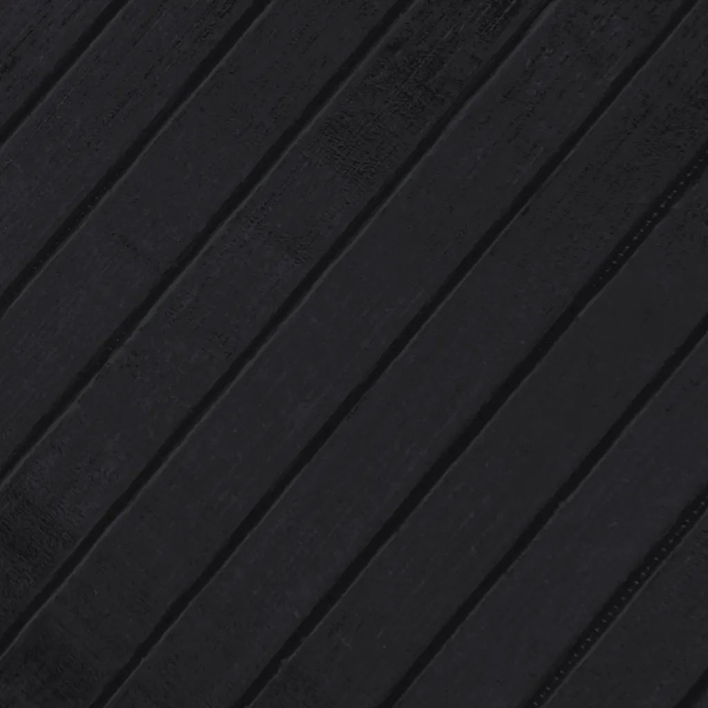 Tappeto Rettangolare Nero 70x1000 cm in Bambù 376894