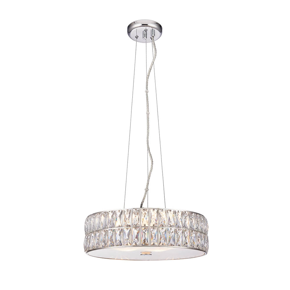 Lampada sospensione Verina Endon cristallo cromo LED 26W