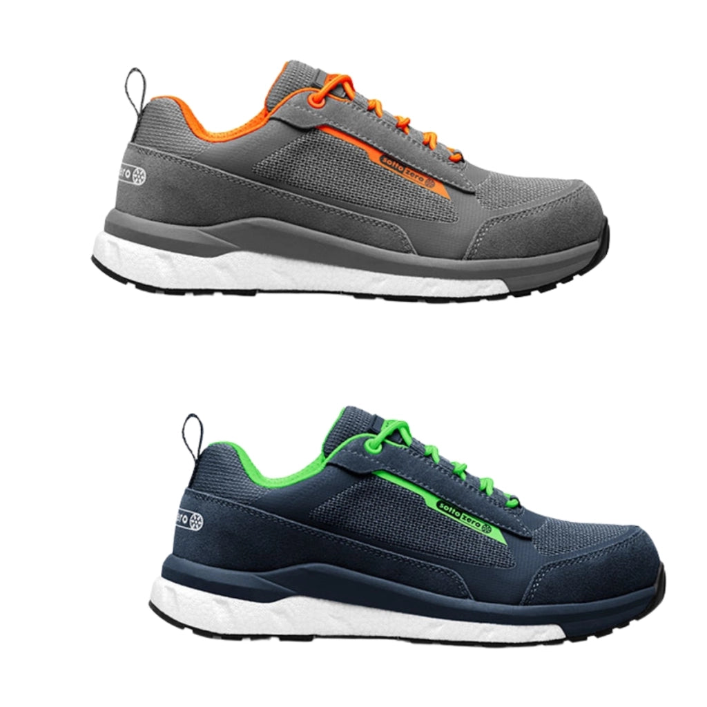 Scarpa Bassa Antinfortunistica da Lavoro S3S HRO SR FO Antiperforazione | Sottozero Modello Shuttle Grigio/Arancione/46