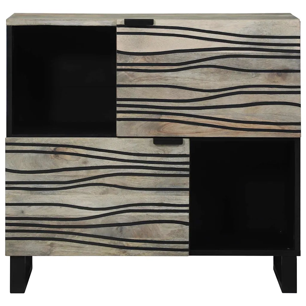 Credenza Bianco 80 x 33 x 75 cm legno massello di mango 4017999