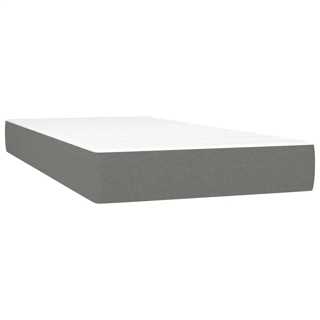 Giroletto a Molle con Materasso Grigio Scuro 120x190cm Tessuto 3270426