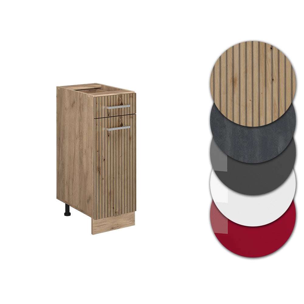 Vicco Mobiletto base per cucina Rovere artigianale 30 cm , PL Rovere