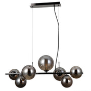 Lampada sospensione Canello nero cromo 7xG9 Italux